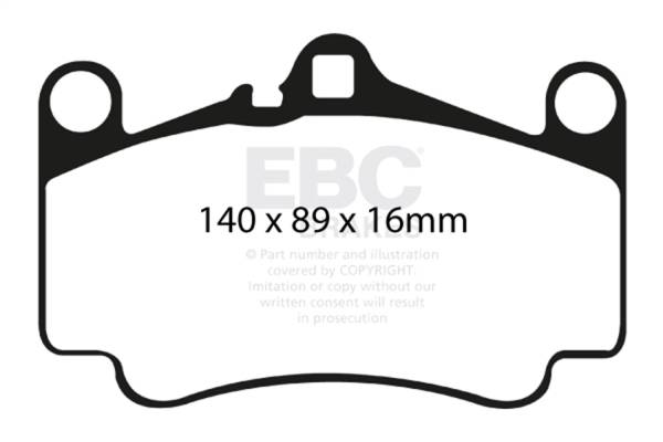 EBC Brakes - EBC Brakes Redstuff Ceramic Low Dust Brake Pads