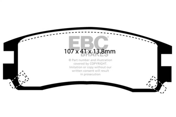 EBC Brakes - EBC Brakes Redstuff Ceramic Low Dust Brake Pads DP31609C