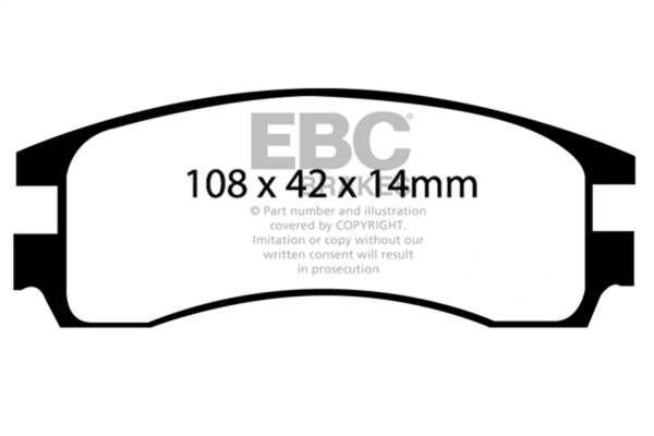 EBC Brakes - EBC Brakes Redstuff Ceramic Low Dust Brake Pads DP31621C