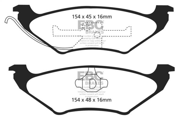 EBC Brakes - EBC Brakes Redstuff Ceramic Low Dust Brake Pads DP31625C