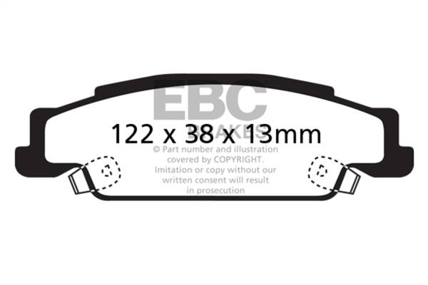 EBC Brakes - EBC Brakes Redstuff Ceramic Low Dust Brake Pads DP31646/2C