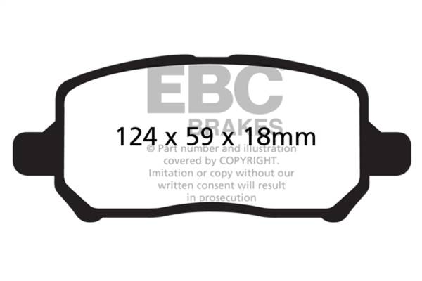 EBC Brakes - EBC Brakes Redstuff Ceramic Low Dust Brake Pads DP31660C