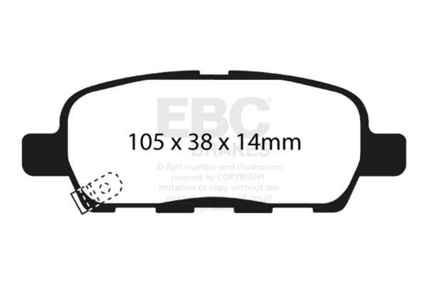 EBC Brakes - EBC Brakes Redstuff Ceramic Low Dust Brake Pads DP31666C