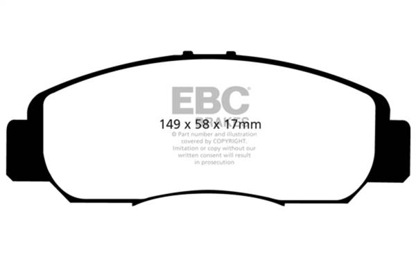 EBC Brakes - EBC Brakes Redstuff Ceramic Low Dust Brake Pads DP31669C