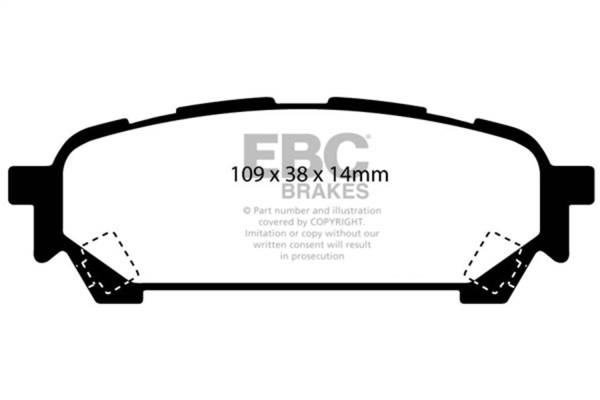 EBC Brakes - EBC Brakes Redstuff Ceramic Low Dust Brake Pads DP31687C