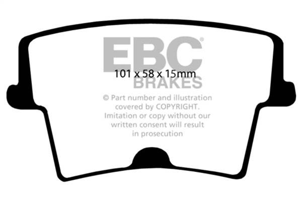 EBC Brakes - EBC Brakes Redstuff Ceramic Low Dust Brake Pads DP31722/2C