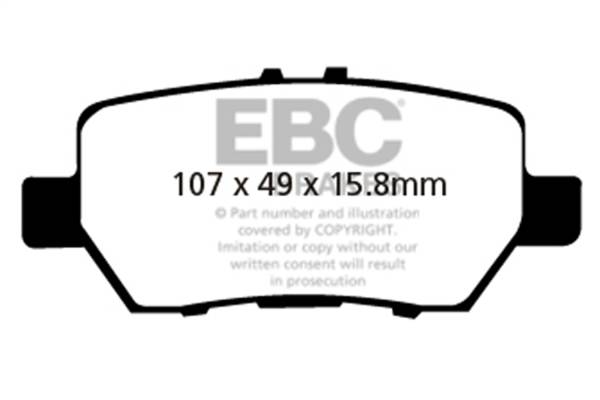 EBC - EBC 05-08 Acura RL 3.5 Redstuff Rear Brake Pads - DP31736C