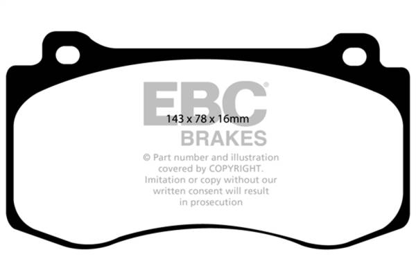 EBC - EBC 05-10 Chrysler 300C 6.1 SRT8 Redstuff Front Brake Pads - DP31764C