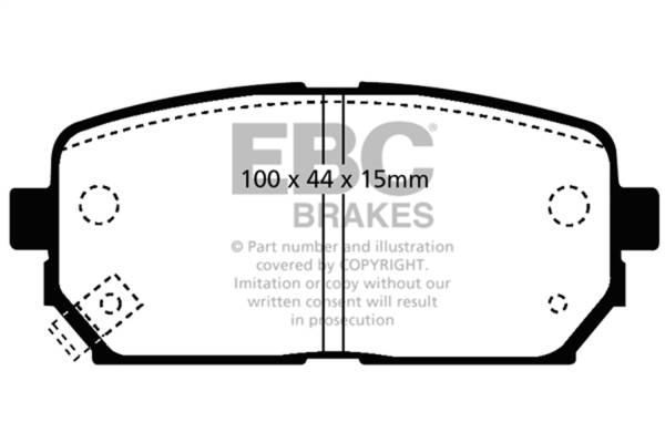 EBC Brakes - EBC Brakes Redstuff Ceramic Low Dust Brake Pads DP31810C