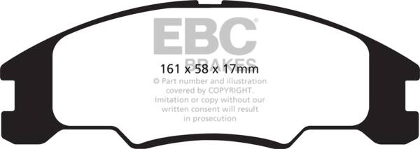 EBC Brakes - EBC Brakes Redstuff Ceramic Low Dust Brake Pads DP31822C