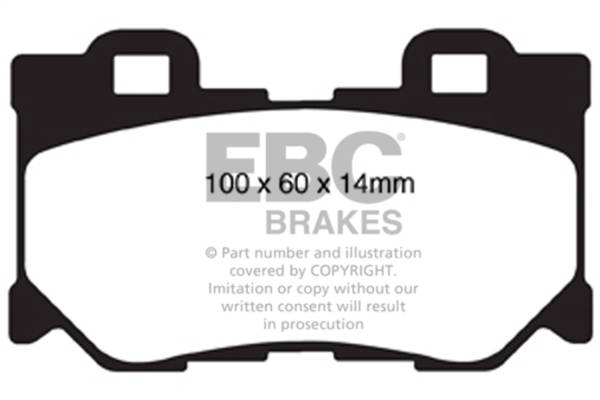 EBC Brakes - EBC Brakes Redstuff Ceramic Low Dust Brake Pads DP31824C