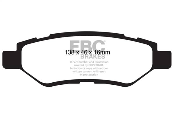 EBC Brakes - EBC Brakes Redstuff Ceramic Low Dust Brake Pads DP31829C