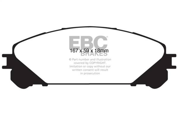 EBC Brakes - EBC Brakes Redstuff Ceramic Low Dust Brake Pads DP31837C