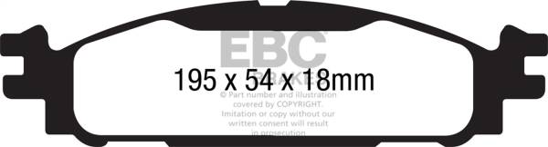 EBC Brakes - EBC Brakes Redstuff Ceramic Low Dust Brake Pads DP31873C