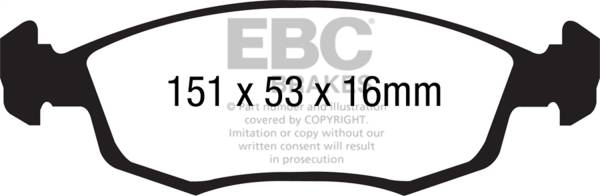 EBC Brakes - EBC Brakes Redstuff Ceramic Low Dust Brake Pads