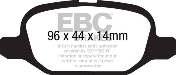 EBC Brakes - EBC Brakes Redstuff Ceramic Low Dust Brake Pads