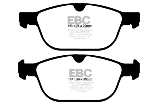 EBC Brakes - EBC Brakes Redstuff Ceramic Low Dust Brake Pads DP32018C