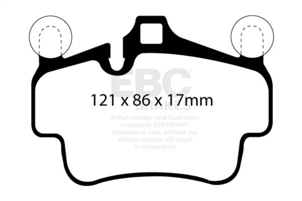 EBC Brakes - EBC Brakes Redstuff Ceramic Low Dust Brake Pads