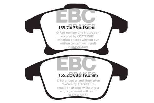 EBC Brakes - EBC Brakes Redstuff Ceramic Low Dust Brake Pads DP32159C