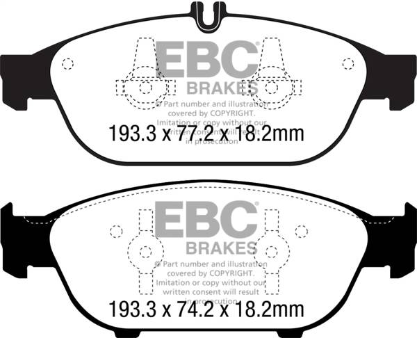 EBC Brakes - EBC Brakes Redstuff Ceramic Low Dust Brake Pads