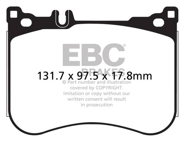 EBC Brakes - EBC Brakes Redstuff Ceramic Low Dust Brake Pads