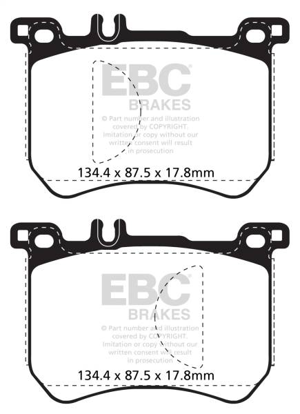 EBC Brakes - EBC Brakes Redstuff Ceramic Low Dust Brake Pads