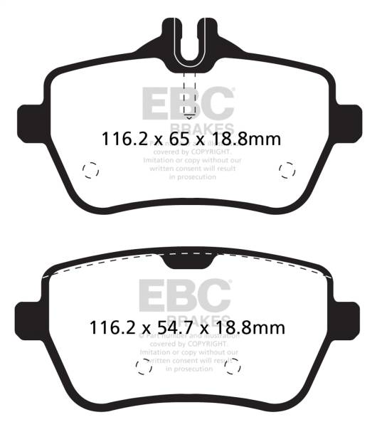 EBC Brakes - EBC Brakes Redstuff Ceramic Low Dust Brake Pads