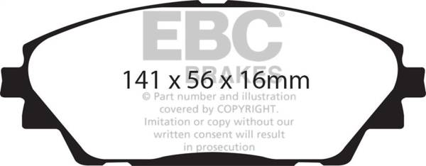 EBC Brakes - EBC Brakes Redstuff Ceramic Low Dust Brake Pads DP32185C