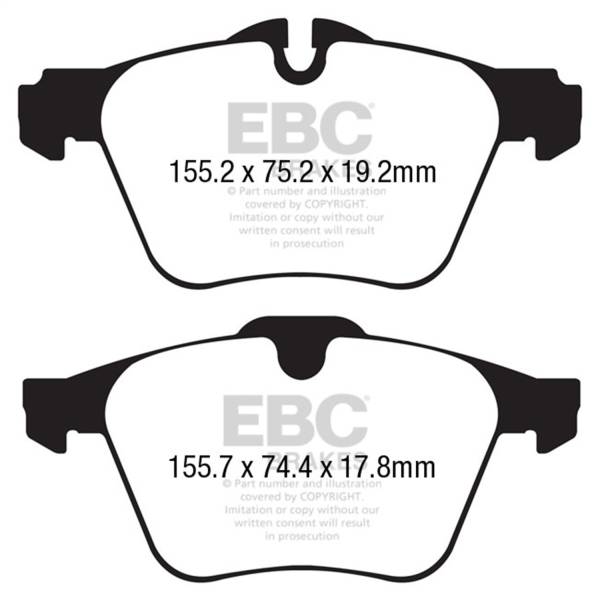 EBC Brakes - EBC Brakes Redstuff Ceramic Low Dust Brake Pads