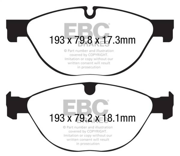 EBC Brakes - EBC Brakes Redstuff Ceramic Low Dust Brake Pads