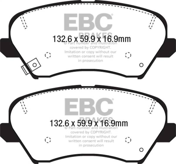 EBC Brakes - EBC Brakes Redstuff Ceramic Low Dust Brake Pads DP32232C