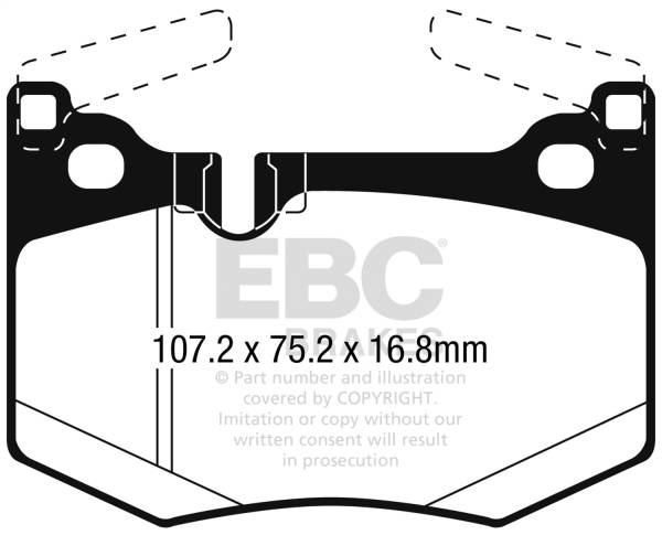 EBC Brakes - EBC Brakes Redstuff Ceramic Low Dust Brake Pads DP32261C