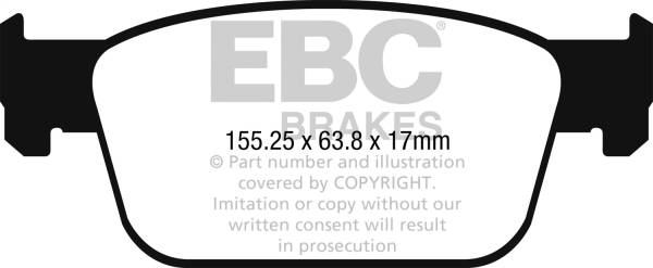 EBC Brakes - EBC Brakes Redstuff Ceramic Low Dust Brake Pads