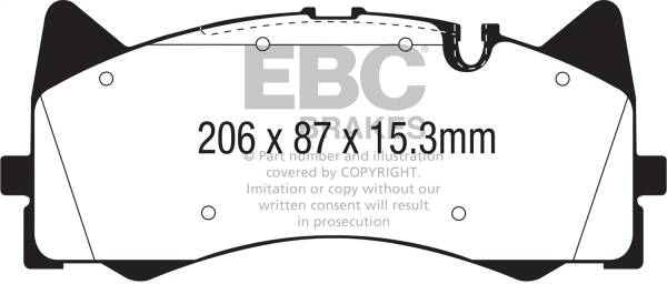 EBC Brakes - EBC Brakes Redstuff Ceramic Low Dust Brake Pads