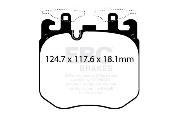 EBC Brakes - EBC Brakes Redstuff Ceramic Low Dust Brake Pads