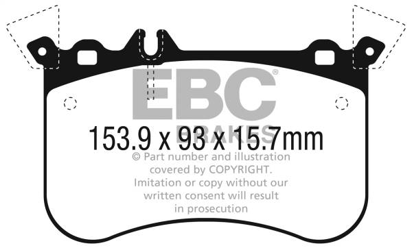 EBC Brakes - EBC Brakes Redstuff Ceramic Low Dust Brake Pads