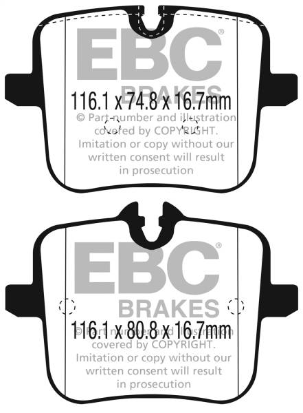 EBC Brakes - EBC Brakes Redstuff Ceramic Low Dust Brake Pads