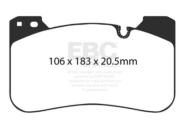 EBC Brakes - EBC Brakes Redstuff Ceramic Low Dust Brake Pads