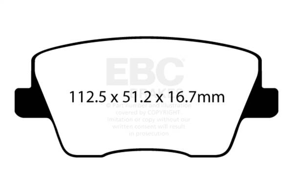 EBC Brakes - EBC Brakes Redstuff Ceramic Low Dust Brake Pads DP32344C