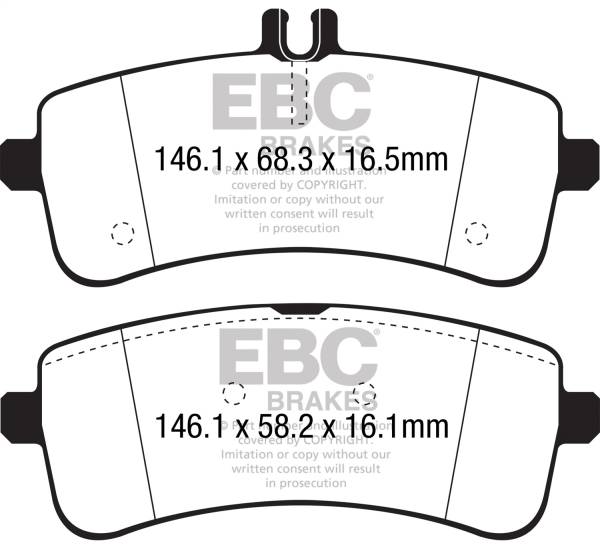 EBC Brakes - EBC Brakes Redstuff Ceramic Low Dust Brake Pads