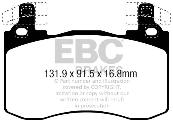 EBC Brakes - EBC Brakes Redstuff Ceramic Low Dust Brake Pads DP32356C