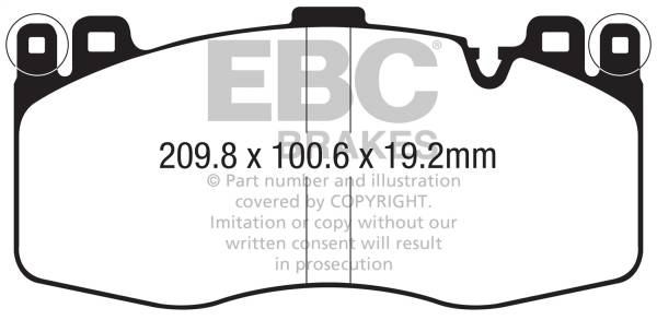 EBC Brakes - EBC Brakes Redstuff Ceramic Low Dust Brake Pads