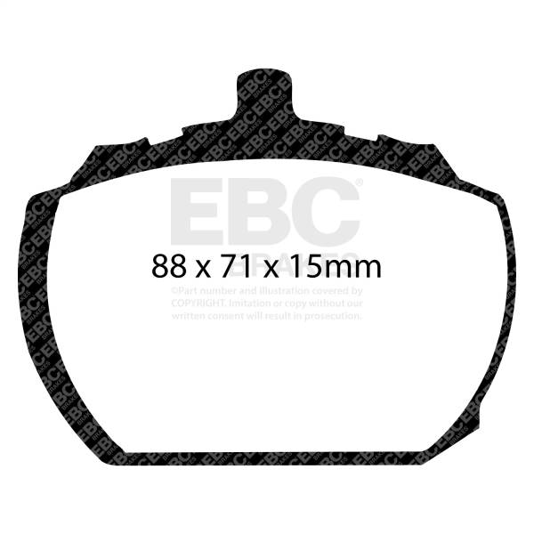 EBC Brakes - EBC Brakes Redstuff Ceramic Low Dust Brake Pads DP3240C