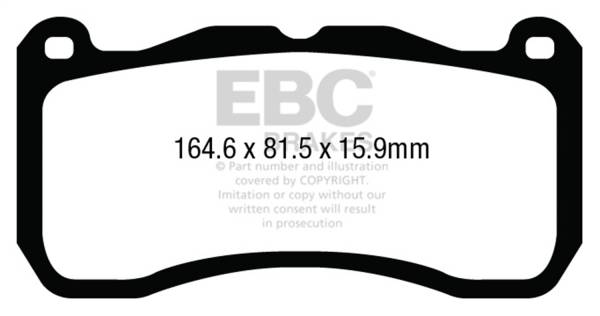 EBC - EBC Brakes Redstuff Ceramic Low Dust Brake Pads DP33013C