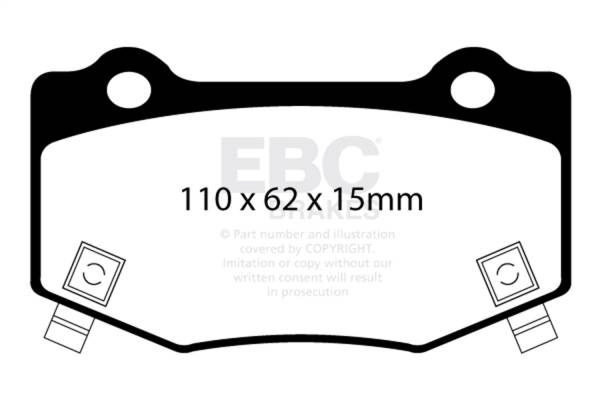 EBC - EBC Brakes Redstuff Ceramic Low Dust Brake Pads DP33023C