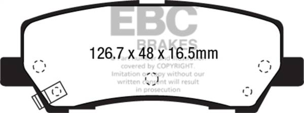 EBC - EBC 15+ Ford Mustang 2.3 Turbo Redstuff Rear Brake Pads - DP33041C