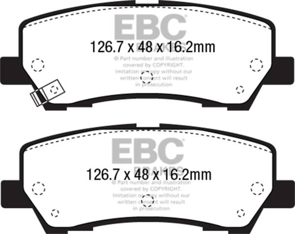 EBC - EBC 15+ Ford Mustang 2.3 Turbo Performance Pkg Redstuff Rear Brake Pads - DP33043C