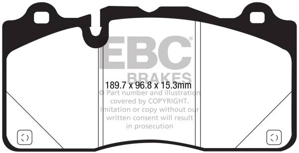 EBC - EBC 16-18 Cadillac CTS-V Redstuff Ceramic Low Dust Front Brake Pads - DP33050C