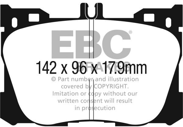 EBC Brakes - EBC Brakes Redstuff Ceramic Low Dust Brake Pads