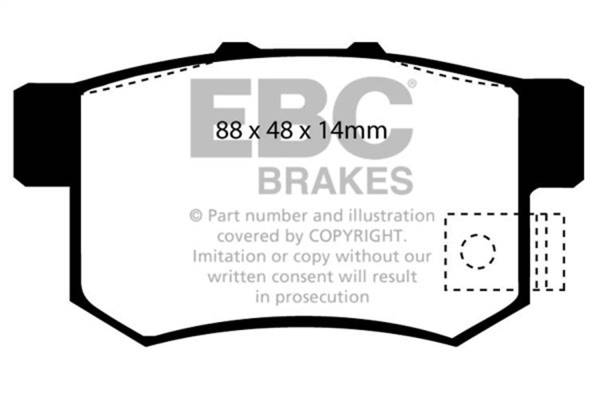 EBC - EBC 01-03 Acura CL 3.2 Redstuff Rear Brake Pads - DP3781/2C